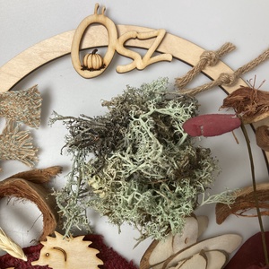 DIY ősz.1 - Díszítsd magad! 55 darabos őszi DIY csomag fakarikára   - otthon & életmód - dekoráció - ajtó- és ablak dekoráció - ajtódísz & kopogtató - Meska.hu