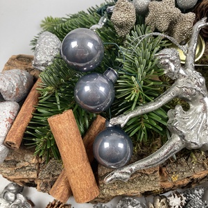 111 darabos, balerinás, natúr színvilágú, faborítású, mohával bevont alapra tervezett DIY adventi koszorú szett (X-06) - diy (csináld magad) - egységcsomag - Meska.hu