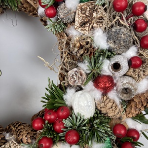Grincs Vicsor  gazdagon díszített, karácsonyi terméskopogtató - karácsony - adventi díszek - adventi ajtódísz - Meska.hu
