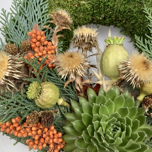 Csend - 2 kövirózsás, lábon álló, sírra helyezhető, növényi részekkel gazdagon díszített mohakoszorú (KK-11) - otthon & életmód - vallás - temetkezési tárgy - sírkoszorú, kegyeleti koszorú - Meska.hu Csend - 2 kövirózsás, lábon álló, sírra helyezhető, növényi részekkel gazdagon díszített mohakoszorú (KK-11) - otthon & életmód - vallás - temetkezési tárgy - sírkoszorú, kegyeleti koszorú - Meska.hu