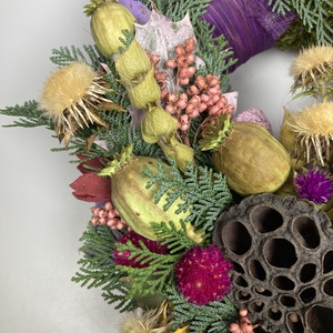 Varázslat csomag - 3 db Bohókás, festett növényi rosttal részben bevont, gazdagon díszített mohakoszorú (KK-26) - otthon & életmód - vallás - temetkezési tárgy - sírkoszorú, kegyeleti koszorú - Meska.hu