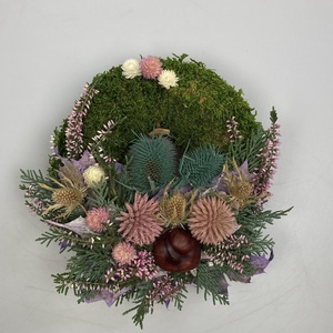 Egészség - Változatos növényi anyaggal gazdagon díszített mohakoszorú (KK-34) - Meska.hu