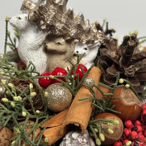 Állatok karácsonya mese alapján bulldogos karácsonyi bögrére épült adventi dísz  (XM-38) - karácsony - adventi díszek - adventi asztaldísz - Meska.hu