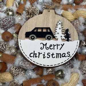 Tompa ragyogás - szolidan csillogós termésekkel gazdagon díszített karácsonyi terméskopogtató (XW-07) - karácsony - adventi díszek - adventi ajtódísz - Meska.hu