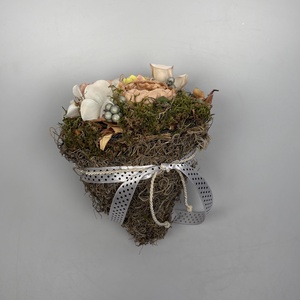 Teltkarcsú - visszafogott színvilágú, mégis színes, teltkarcsú tartós virágdísz a Mini Csokor kollekcióból (MCs-11) - otthon & életmód - virágdekoráció - virágok - virágcsokor - Meska.hu