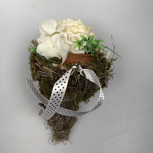 Fehéres-műzöldes, letisztult színvilágú, tartós virágdísz a Mini Csokor kollekcióból (MCs-16) - otthon & életmód - virágdekoráció - virágok - virágcsokor - Meska.hu