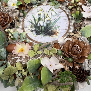 Hóvirágos virágözön második kiadás  - otthon & életmód - dekoráció - ajtó- és ablak dekoráció - ajtódísz & kopogtató - Meska.hu