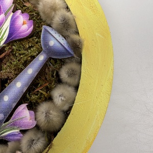 Krókuszözön - tavaszváró tartós falikép a Lógótálca Midi Kollekció tavaszi virágdísz kínálatából  - otthon & életmód - virágdekoráció - virágdíszek - fali virágdekoráció - Meska.hu