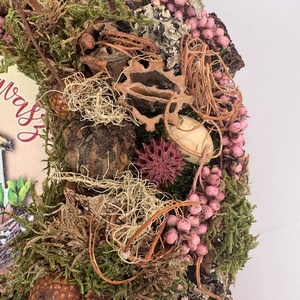 Tavaszüdvözlet - Tartós terméskopogtató mohakoszorún - otthon & életmód - dekoráció - ajtó- és ablak dekoráció - ajtódísz & kopogtató - Meska.hu