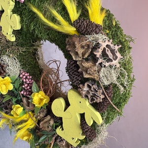 Tollaska - Tartós terméskopogtató mohakoszorún - otthon & életmód - dekoráció - ajtó- és ablak dekoráció - ajtódísz & kopogtató - Meska.hu