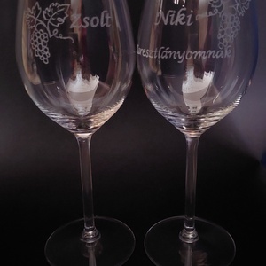 Borospohár szett - otthon & életmód - konyhafelszerelés, tálalás - tálalás - boros poharak, szettek - Meska.hu