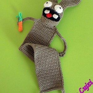 Horgolt vicces nyuszis könyvjelző  -  - Meska.hu