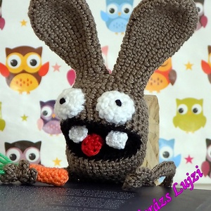 Horgolt vicces nyuszis könyvjelző  -  - Meska.hu