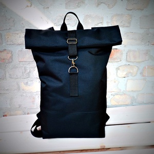 Unisex  vízálló fekete  roll up hátizsák biciklis zsák -  - Meska.hu