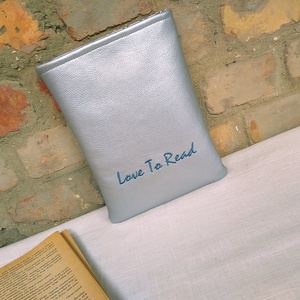 Love to read, ezüst  könyv védő tok, könyvvédő könyv borító  - táska & tok - Meska.hu
