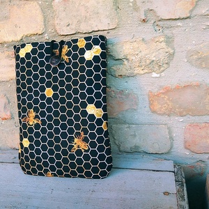 Vízálló méhecskés könyv védő tok, könyvvédő könyv borító könyv takaró - táska & tok - ebook & tablet tok - Meska.hu