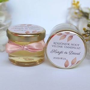 Rose gold Esküvői mézes köszönet ajándék, mézes köszönő ajándék, esküvői köszönet ajándék - Meska.hu