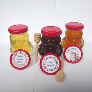 Mézeskalács ízű Üveg MIKULÁS mézzel töltve, személyre szabható az általad kért felirattal, céges ajándéknak is - karácsony - mikulás - mikulás ajándékok - Meska.hu