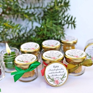 KARÁCSONYI  személyre szabható mécses az általad kért felirattal, céges ajándéknak is - Meska.hu