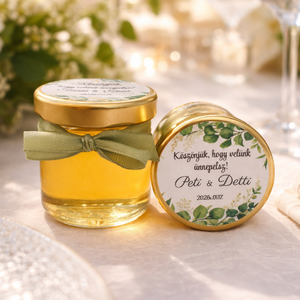 Esküvői zöld mézes köszönet ajándék, méhviasz gyertyás köszönetajándék, esküvői köszönet ajándék, Esküvő, Emlék & Ajándék, Köszönőajándék, Mindenmás, MESKA