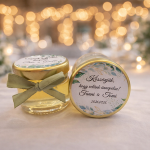 Esküvői zöld mézes köszönet ajándék, méhviasz gyertyás köszönetajándék, esküvői köszönet ajándék, Esküvő, Emlék & Ajándék, Köszönőajándék, Mindenmás, MESKA