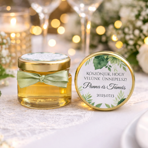 zöld  Esküvői mézes köszönet ajándék,egyedi köszönetajándék, esküvői köszönet ajándék, Esküvő, Emlék & Ajándék, Köszönőajándék, Mindenmás, MESKA