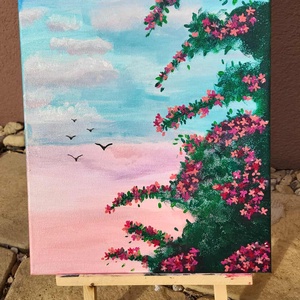 Az ég kertje., Művészet, Festmény, Akril, Festett tárgyak, Festészet, MESKA