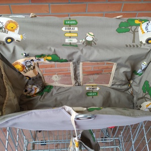 Bevásárlókocsi huzat  Szafari  félig bélelt ( szimpla béléssel)  - játék & sport - Meska.hu