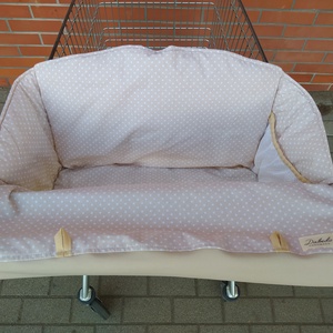 Bevásárlókocsi huzat tároló zsákkal, félig bélelt - játék & sport - 3 éves kor alattiaknak - bevásárlókocsi huzat - Meska.hu