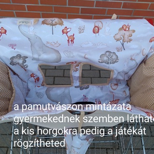 Bevásárlókocsi huzat, félig bélelt,két ponton záródó biztonsági övvel  - játék & sport - 3 éves kor alattiaknak - bevásárlókocsi huzat - Meska.hu