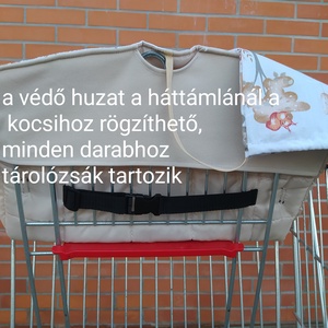 Bevásárlókocsi huzat, félig bélelt,két ponton záródó biztonsági övvel  - játék & sport - 3 éves kor alattiaknak - bevásárlókocsi huzat - Meska.hu