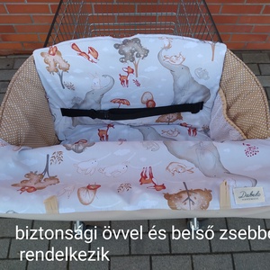 Bevásárlókocsi huzat, félig bélelt,két ponton záródó biztonsági övvel , Játék & Sport, 3 éves kor alattiaknak, Bevásárlókocsi huzat, Varrás, MESKA