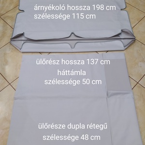 Hintaágy huzat csere ( szivacs nélküli) árnyékolóval együtt - otthon & életmód - ház & kert - kerti bútor - Meska.hu