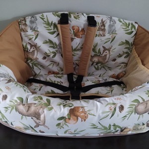 Bevásárlókocsi huzat ,teljesen bélelt, öt ponton záródó biztonsági övvel, ajándék tároló zsákkal - Meska.hu