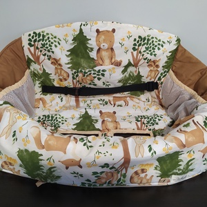 Bevásárlókocsi huzat ,teljesen bélelt, két ponton záródó biztonsági övvel, ajándék tároló zsákkal - Meska.hu