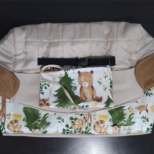 Bevásárlókocsi huzat ,teljesen bélelt, két ponton záródó biztonsági övvel, ajándék tároló zsákkal - játék & sport - 3 éves kor alattiaknak - bevásárlókocsi huzat - Meska.hu