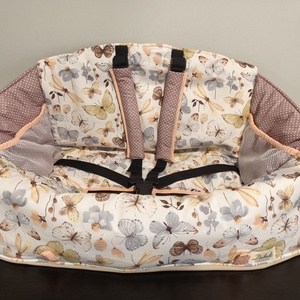 Bevásárlókocsi huzat ,teljesen bélelt, öt ponton záródó biztonsági övvel, ajándék tároló zsákkal - játék & sport - 3 éves kor alattiaknak - bevásárlókocsi huzat - Meska.hu