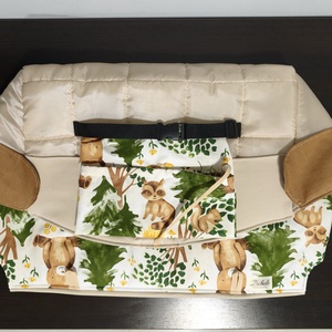 Bevásárlókocsi huzat ,teljesen bélelt, öt ponton záródó biztonsági övvel, ajándék tároló zsákkal - játék & sport - 3 éves kor alattiaknak - bevásárlókocsi huzat - Meska.hu