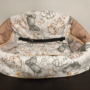 Bevásárlókocsi huzat, teljesen bélelt, két ponton záródó biztonsági övvel  - Meska.hu