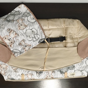 Bevásárlókocsi huzat, teljesen bélelt, két ponton záródó biztonsági övvel  - játék & sport - 3 éves kor alattiaknak - bevásárlókocsi huzat - Meska.hu