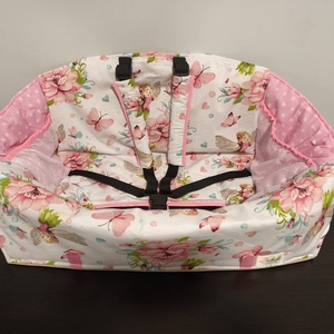 Bevásárlókocsi huzat teljesen bélelt, öt ponton záródó biztonsági övvel, Baba - mama, Utazási kellékek, Bevásárlókocsi huzat, Varrás, MESKA