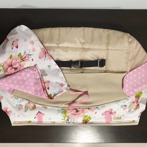 Bevásárlókocsi huzat teljesen bélelt, öt ponton záródó biztonsági övvel - baba - mama - utazási kellékek - bevásárlókocsi huzat - Meska.hu