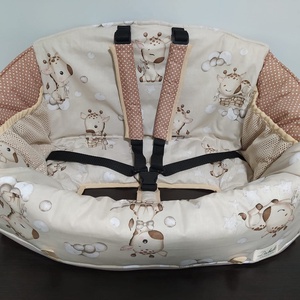 Bevásárlókocsi huzat, teljesen bélelt öt ponton záródó biztonsági övvel  - baba - mama - utazási kellékek - bevásárlókocsi huzat - Meska.hu