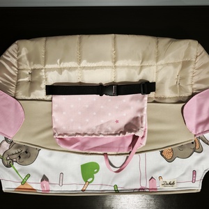 Bevásárlókocsi huzat tároló zsákkal, Bevásárló kocsihuzat, teljesen bélelt, 2 ponton záródó biztonsági övvel  - baba - mama - utazási kellékek - bevásárlókocsi huzat - Meska.hu