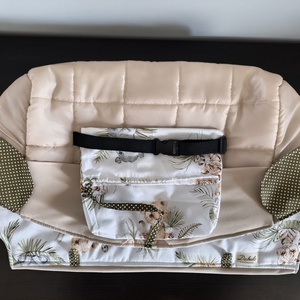 Bevásárlókocsi huzat ,teljesen bélelt, öt ponton záródó biztonsági övvel, ajándék tároló zsákkal - baba - mama - utazási kellékek - bevásárlókocsi huzat - Meska.hu