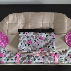 Bevásárlókocsi huzat ,teljesen bélelt, öt ponton záródó biztonsági övvel, ajándék tároló zsákkal - baba - mama - utazási kellékek - bevásárlókocsi huzat - Meska.hu