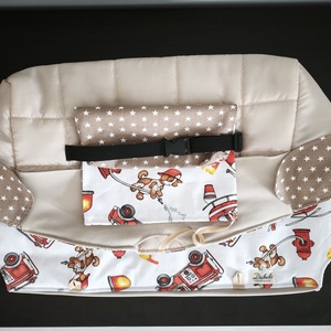 Bevásárlókocsi huzat ,teljesen bélelt, öt ponton záródó biztonsági övvel, ajándék tároló zsákkal - baba - mama - utazási kellékek - bevásárlókocsi huzat - Meska.hu