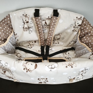 Bevásárlókocsi huzat ,teljesen bélelt, öt ponton záródó biztonsági övvel, ajándék tároló zsákkal - baba - mama - utazási kellékek - bevásárlókocsi huzat - Meska.hu