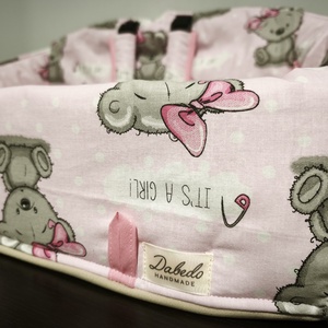 Bevásárlókocsi huzat ,teljesen bélelt, öt ponton záródó biztonsági övvel, ajándék tároló zsákkal - baba - mama - utazási kellékek - bevásárlókocsi huzat - Meska.hu