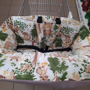 Bevásárlókocsi huzat teljesen bélelt, öt ponton záródó biztonsági övvel - Meska.hu